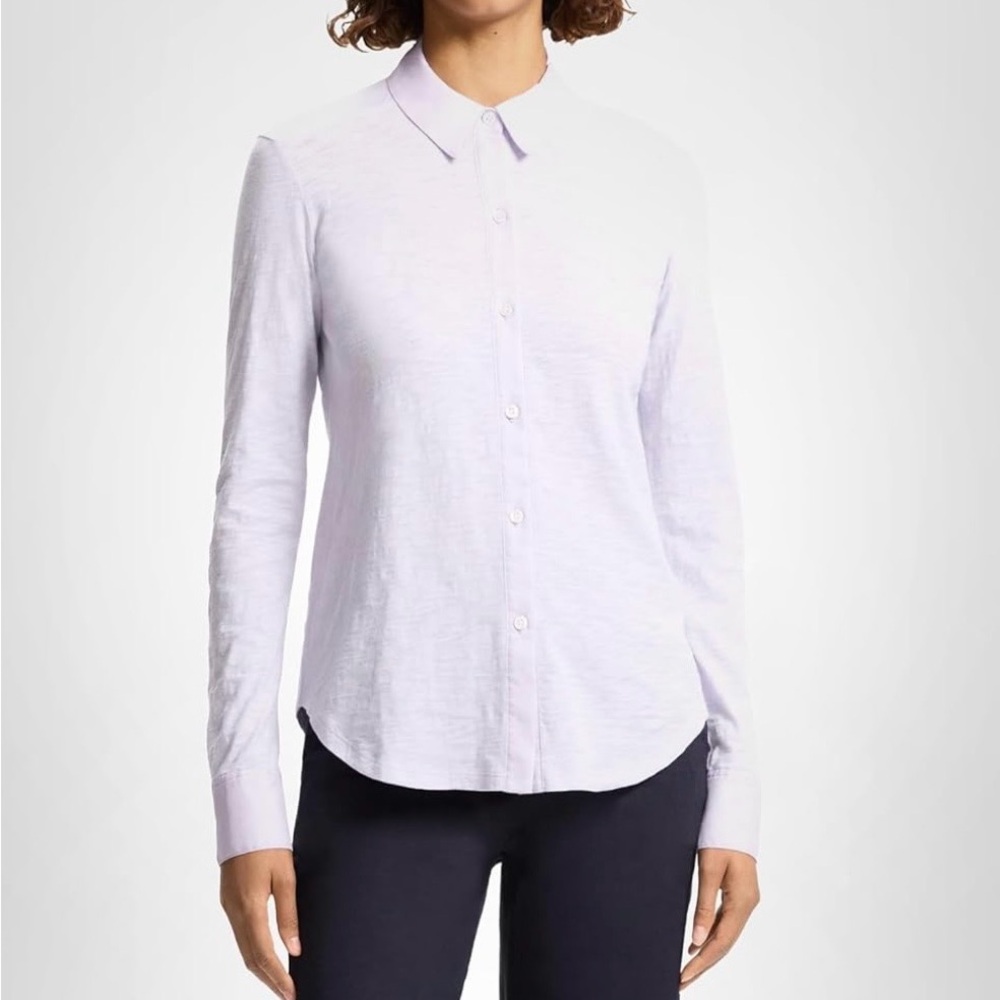 Theory Lavender Button Down Shirt